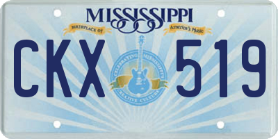 MS license plate CKX519