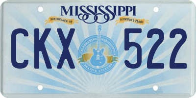 MS license plate CKX522