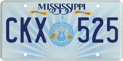 MS license plate CKX525