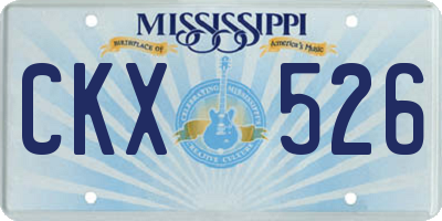 MS license plate CKX526