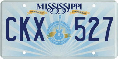 MS license plate CKX527