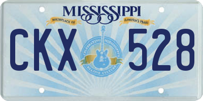 MS license plate CKX528