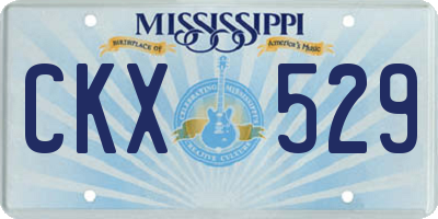 MS license plate CKX529