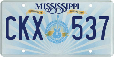 MS license plate CKX537