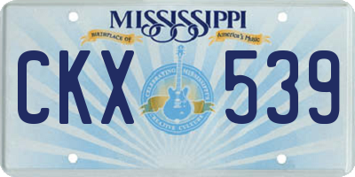 MS license plate CKX539