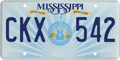 MS license plate CKX542