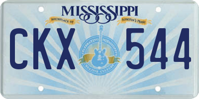 MS license plate CKX544