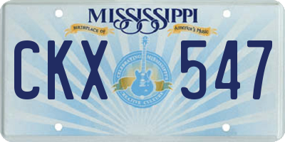 MS license plate CKX547