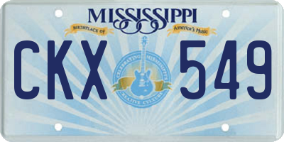MS license plate CKX549