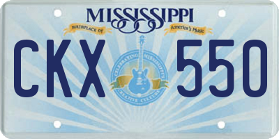 MS license plate CKX550