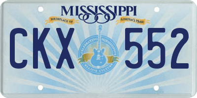 MS license plate CKX552