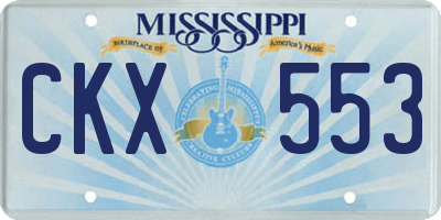 MS license plate CKX553