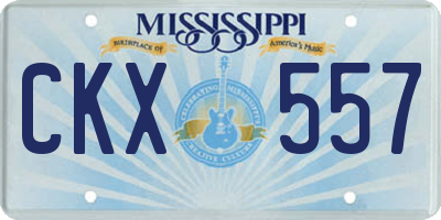 MS license plate CKX557