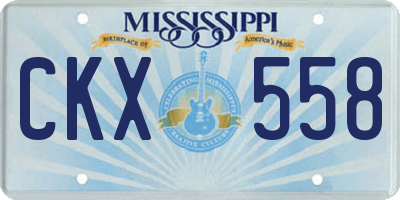 MS license plate CKX558
