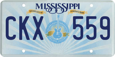 MS license plate CKX559