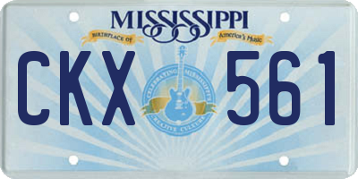 MS license plate CKX561