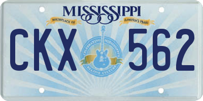 MS license plate CKX562
