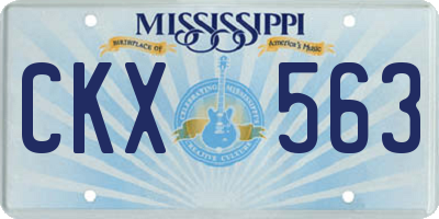 MS license plate CKX563