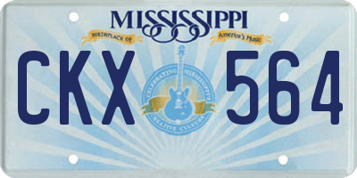 MS license plate CKX564