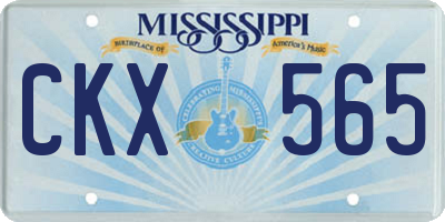 MS license plate CKX565