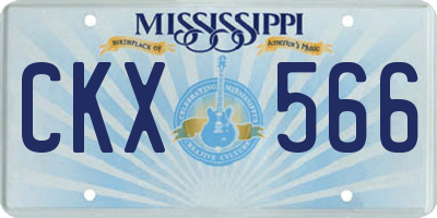 MS license plate CKX566
