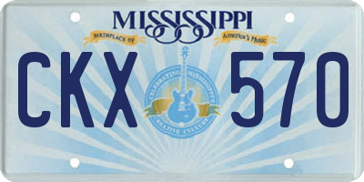 MS license plate CKX570