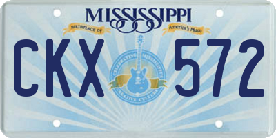 MS license plate CKX572