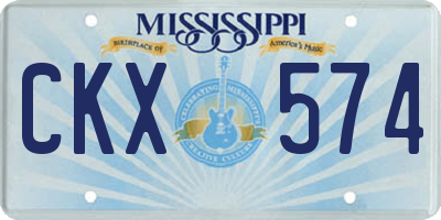 MS license plate CKX574