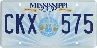 MS license plate CKX575