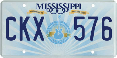 MS license plate CKX576