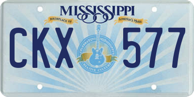 MS license plate CKX577