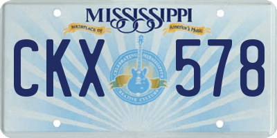 MS license plate CKX578
