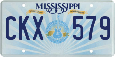 MS license plate CKX579