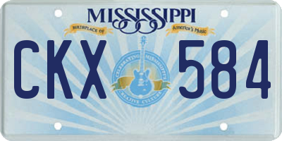 MS license plate CKX584