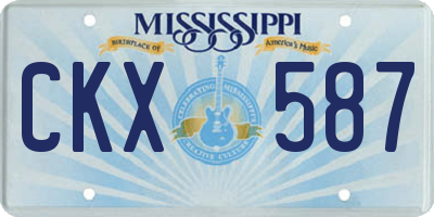 MS license plate CKX587