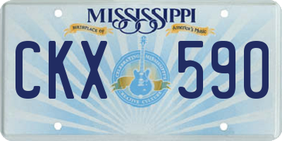 MS license plate CKX590