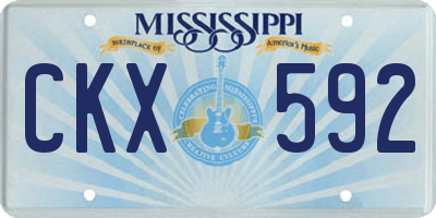 MS license plate CKX592