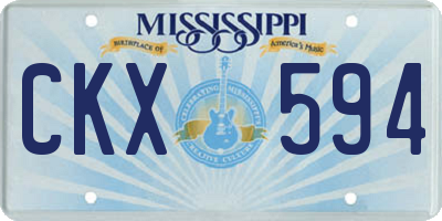MS license plate CKX594
