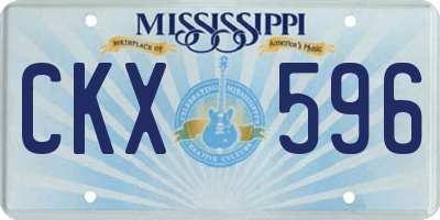 MS license plate CKX596