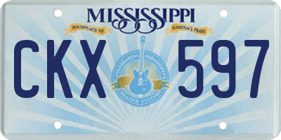 MS license plate CKX597