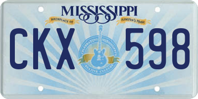 MS license plate CKX598