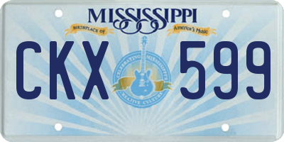 MS license plate CKX599