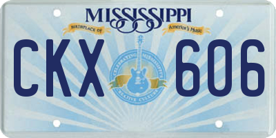 MS license plate CKX606
