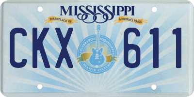 MS license plate CKX611