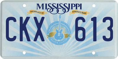 MS license plate CKX613