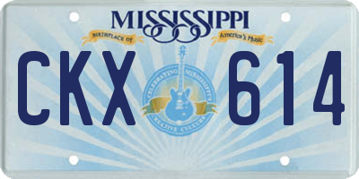 MS license plate CKX614