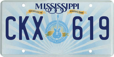 MS license plate CKX619