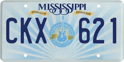 MS license plate CKX621