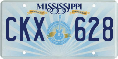 MS license plate CKX628
