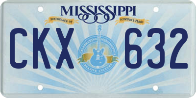 MS license plate CKX632